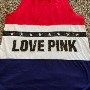 Victoria's Secret Pink Red white and blue  Tank top